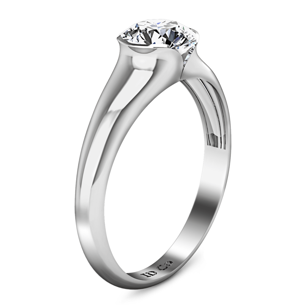 Round Diamond Solitaire Engagement Ring Ansley 14K White Gold engagement rings imaginediamonds 