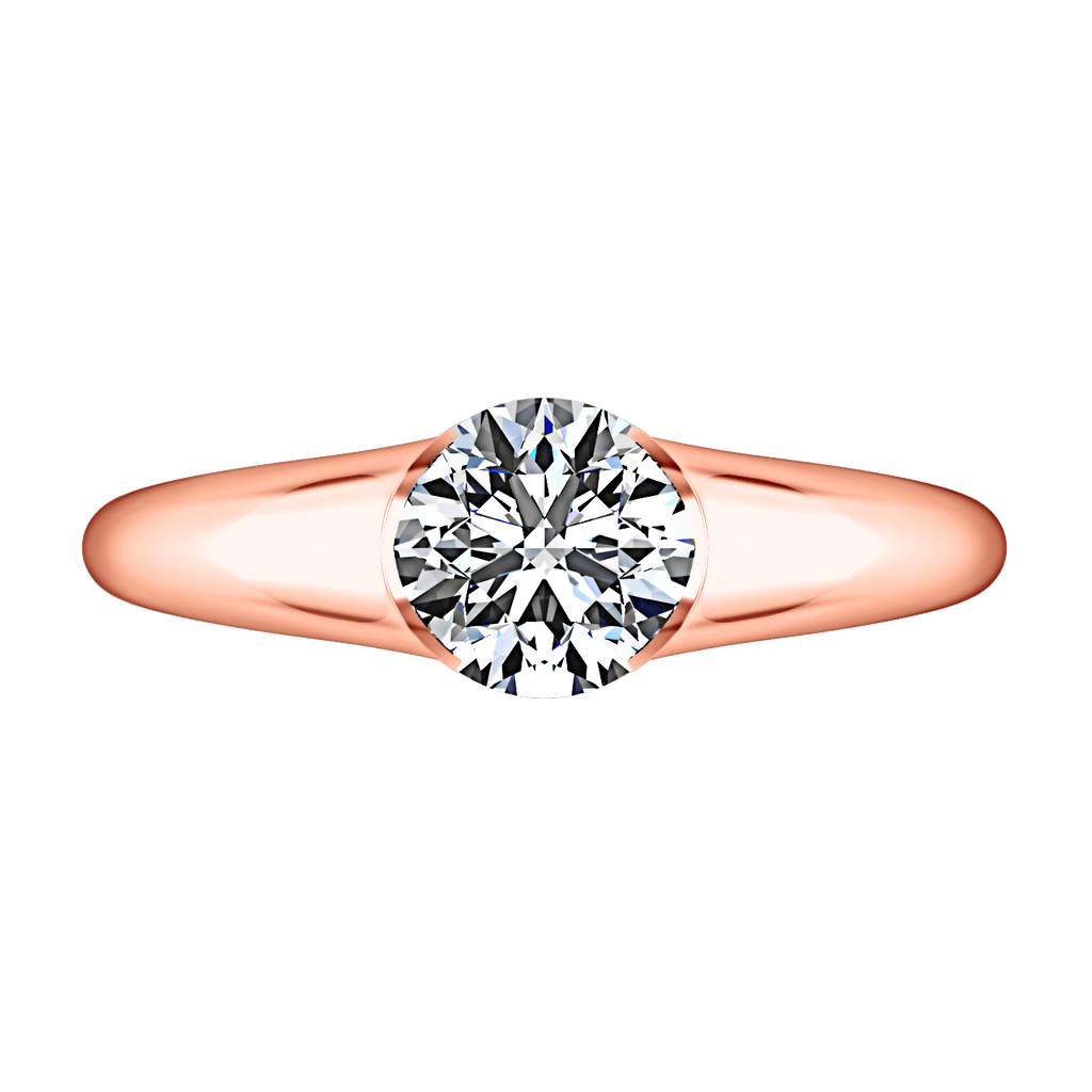 Solitaire Diamond Engagement Ring Ansley 14K Rose Gold engagement rings imaginediamonds 