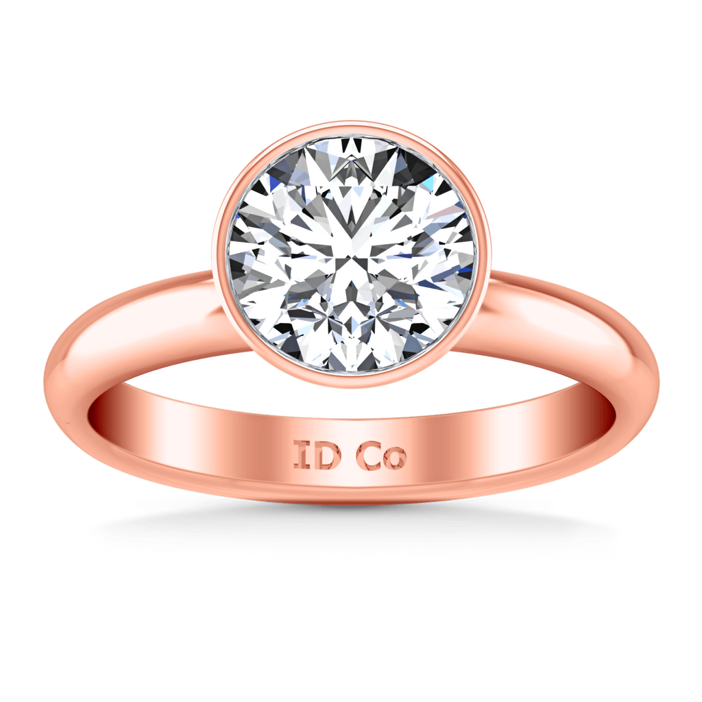 Solitaire Diamond Engagement Ring Contempo 14K Rose Gold engagement rings imaginediamonds 