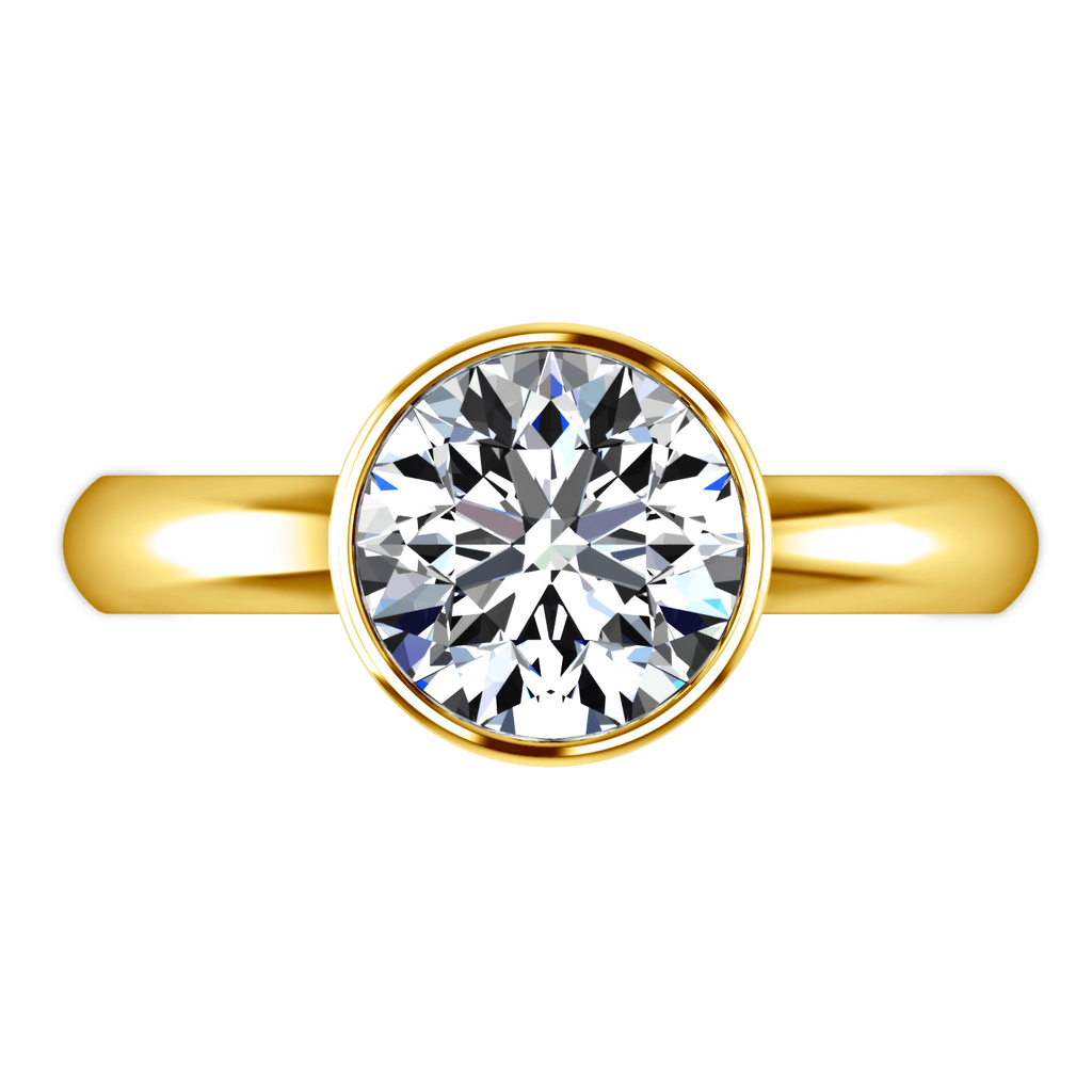 Solitaire Diamond Engagement Ring Contempo 14K Yellow Gold engagement rings imaginediamonds 