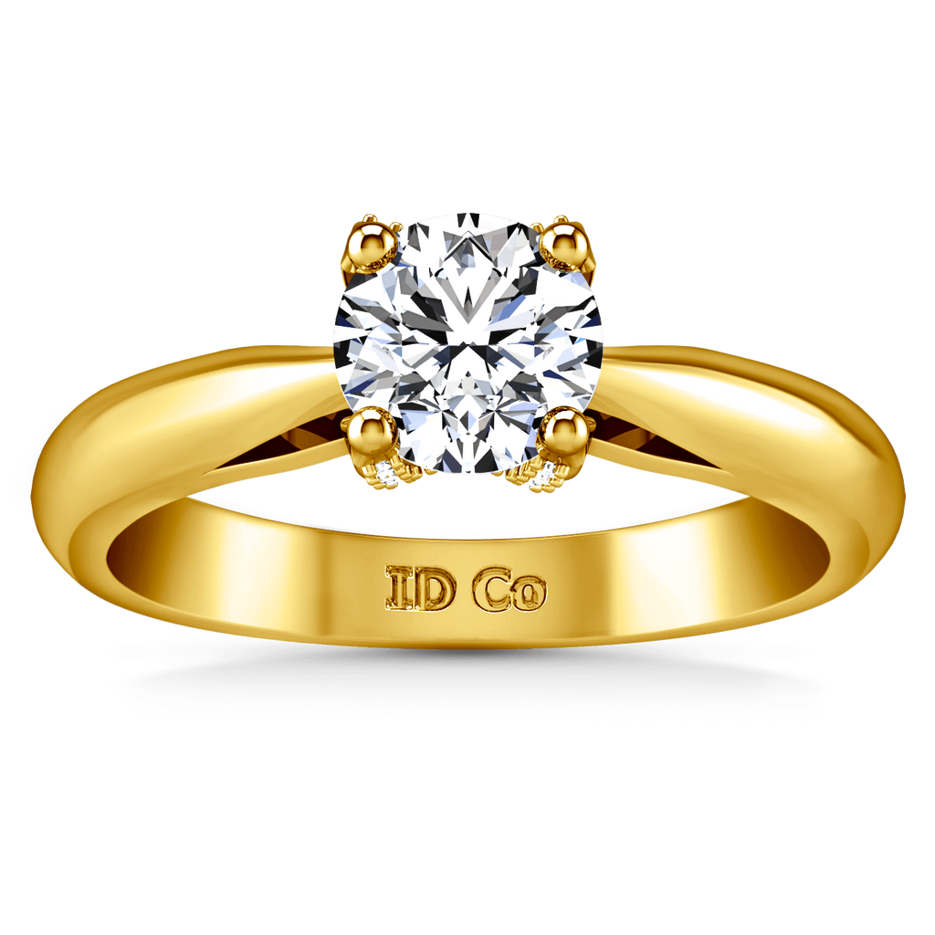 Solitaire Diamond Engagement Ring Caressa 14K Yellow Gold engagement rings imaginediamonds 