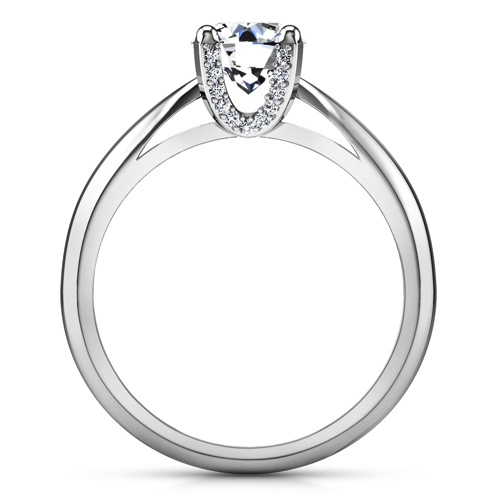 Round Diamond Solitaire Engagement Ring Caressa 14K White Gold engagement rings imaginediamonds 