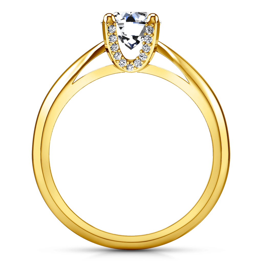 Solitaire Diamond Engagement Ring Caressa 14K Yellow Gold engagement rings imaginediamonds 