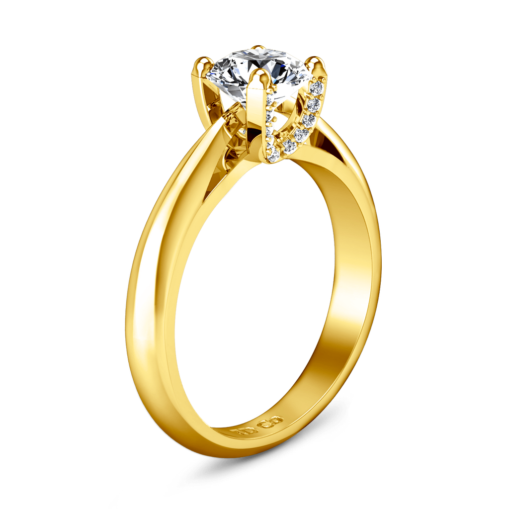 Solitaire Diamond Engagement Ring Caressa 14K Yellow Gold engagement rings imaginediamonds 