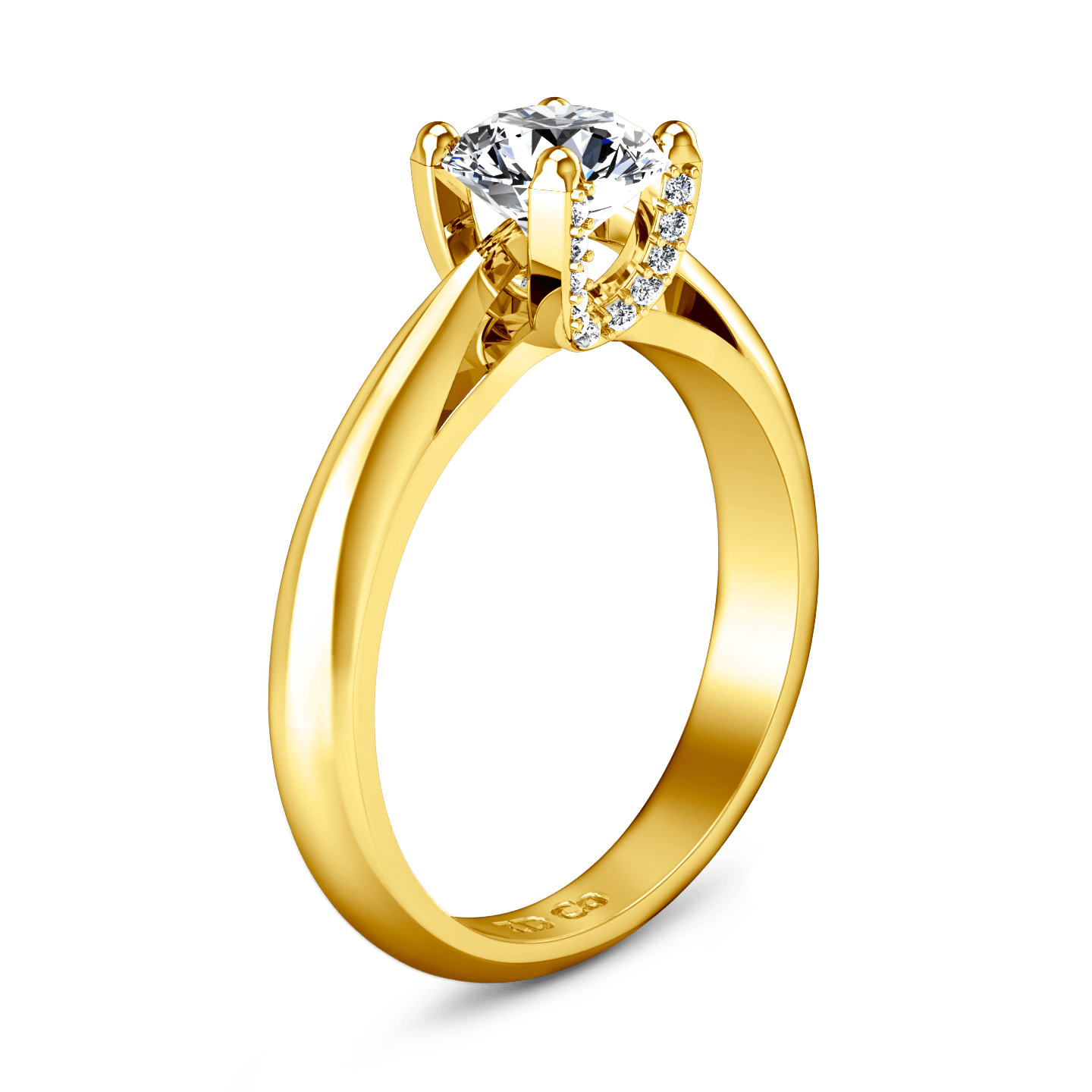 Bague Cubaine En Or Jaune 14k Taille 10 - Largeur 5 Mm - Fait Main à Los Angeles - Sans Pierre