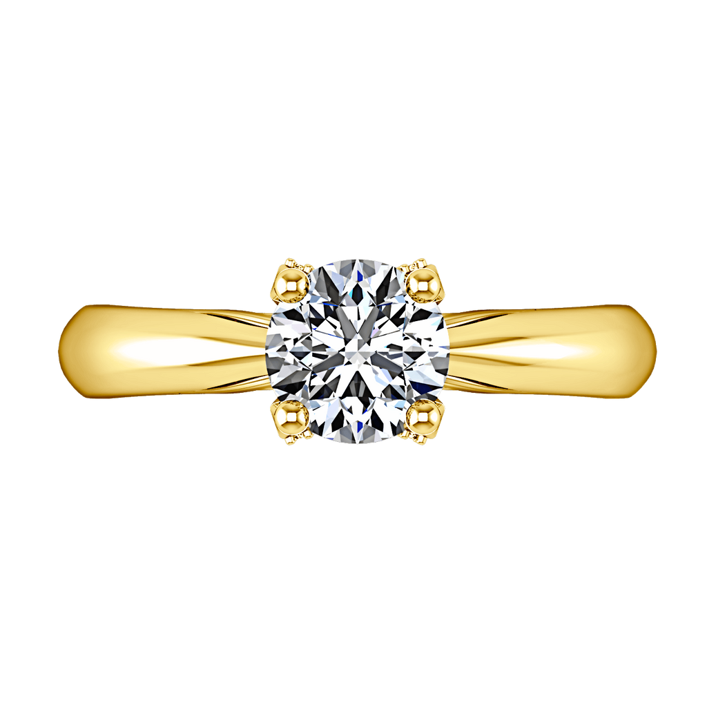 Solitaire Diamond Engagement Ring Caressa 14K Yellow Gold engagement rings imaginediamonds 