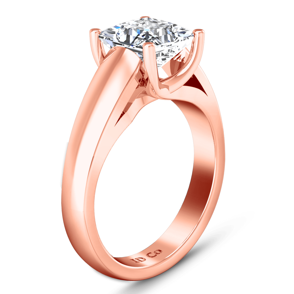 Solitaire Diamond Princess Cut Engagement Ring Leyla 14K Rose Gold engagement rings imaginediamonds 