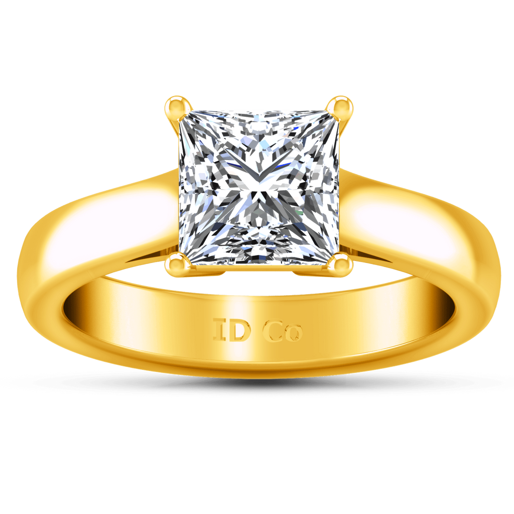 Solitaire Diamond Princess Cut Engagement Ring Angie 14K Yellow Gold engagement rings imaginediamonds 