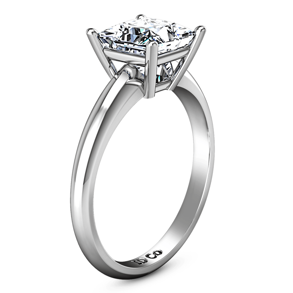 Solitaire Princess Cut Diamond Engagement Ring Cindy 14K White Gold engagement rings imaginediamonds 