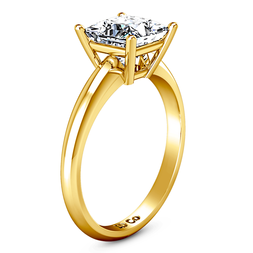 Solitaire Diamond Princess Cut Engagement Ring Cindy 14K Yellow Gold engagement rings imaginediamonds 