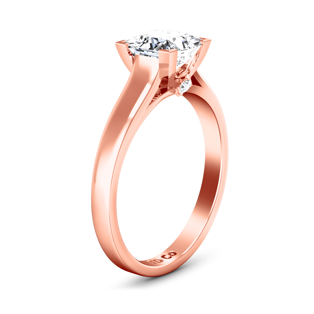Solitaire Diamond Princess Cut Engagement Ring Holly 14K Rose Gold engagement rings imaginediamonds 