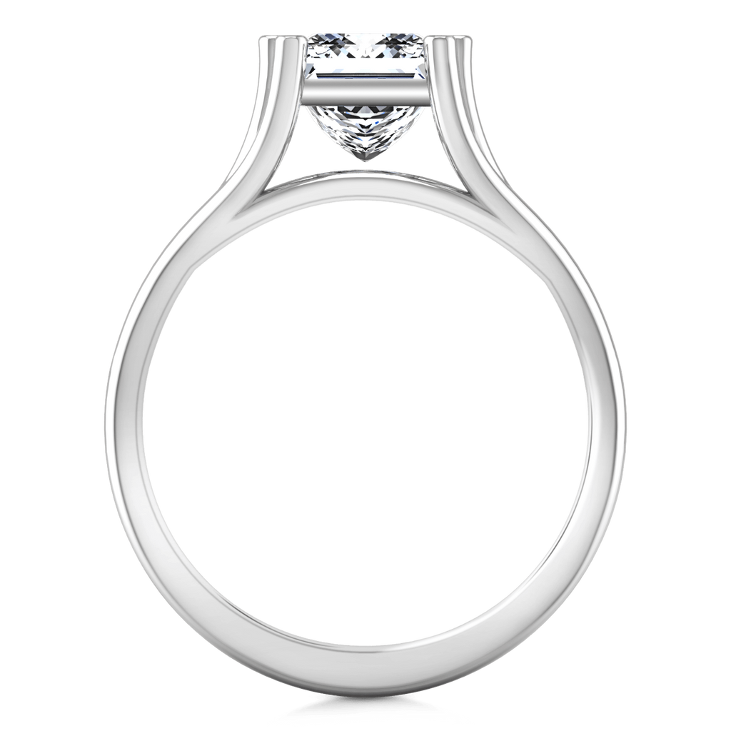 Solitaire Princess Cut Diamond Engagement Ring Bella 14K White Gold engagement rings imaginediamonds 