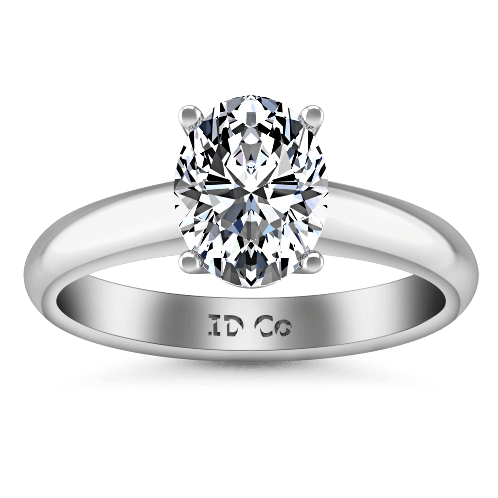 Oval Diamond Solitaire Engagement Ring Daniela 14K White Gold engagement rings imaginediamonds 