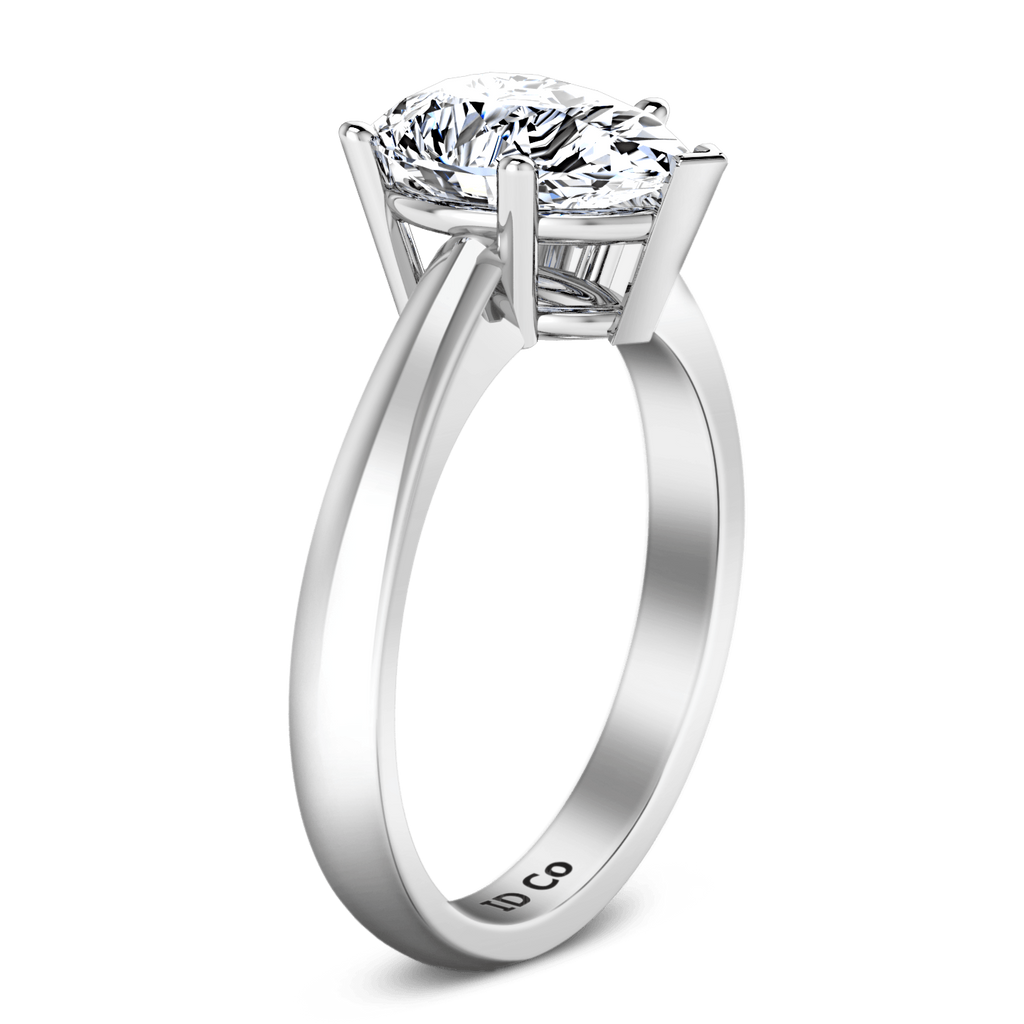 Solitaire Pear Diamond Engagement Ring Hillary 14K White Gold engagement rings imaginediamonds 