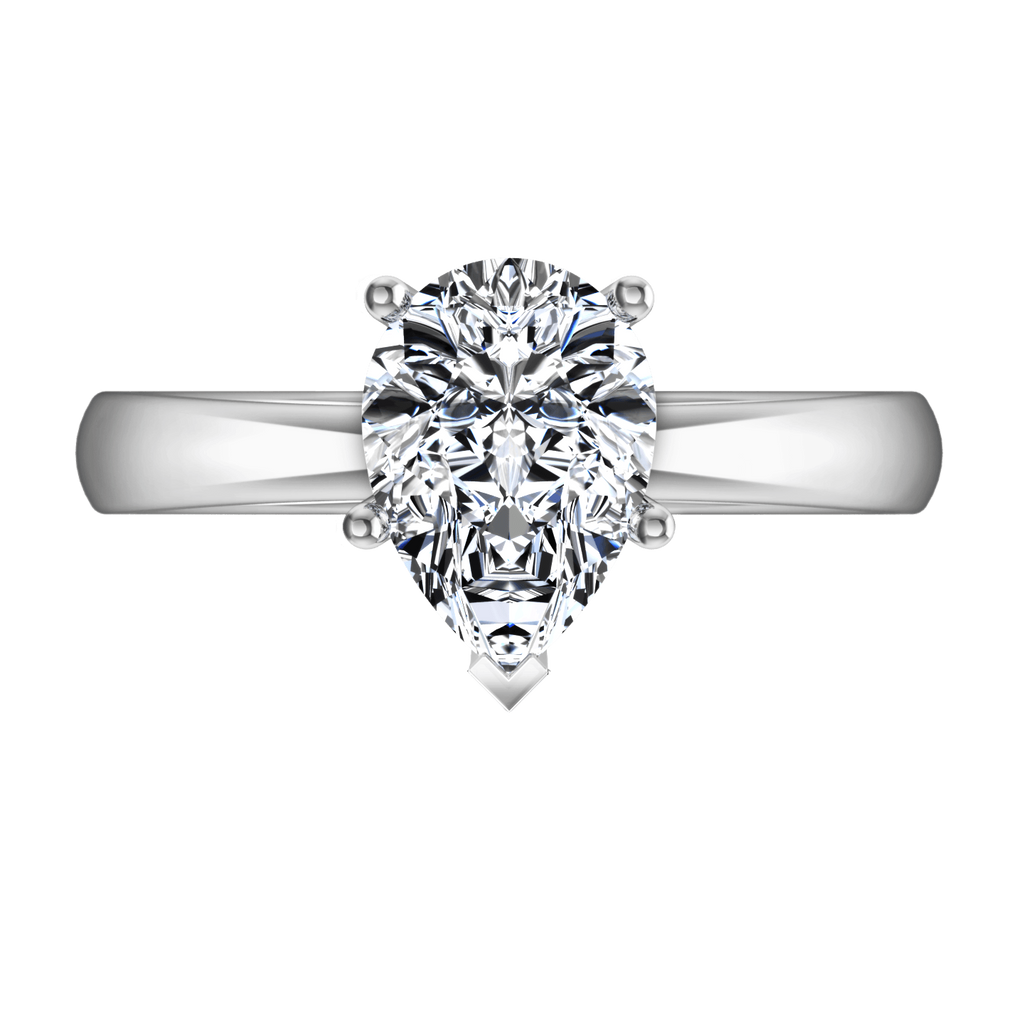 Solitaire Pear Diamond Engagement Ring Hillary 14K White Gold engagement rings imaginediamonds 