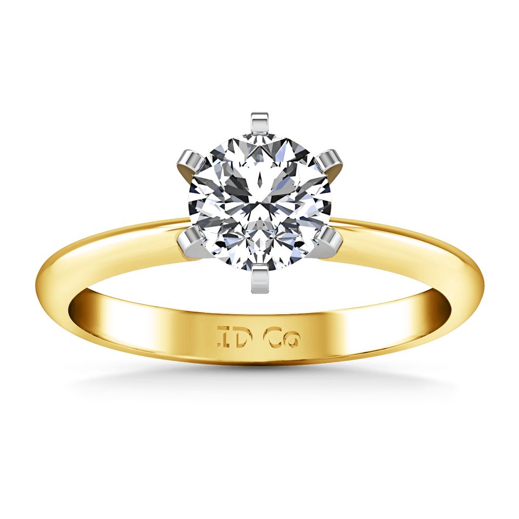 Solitaire Diamond Engagement Ring Classic 6 Prong 14K Yellow Gold engagement rings imaginediamonds 