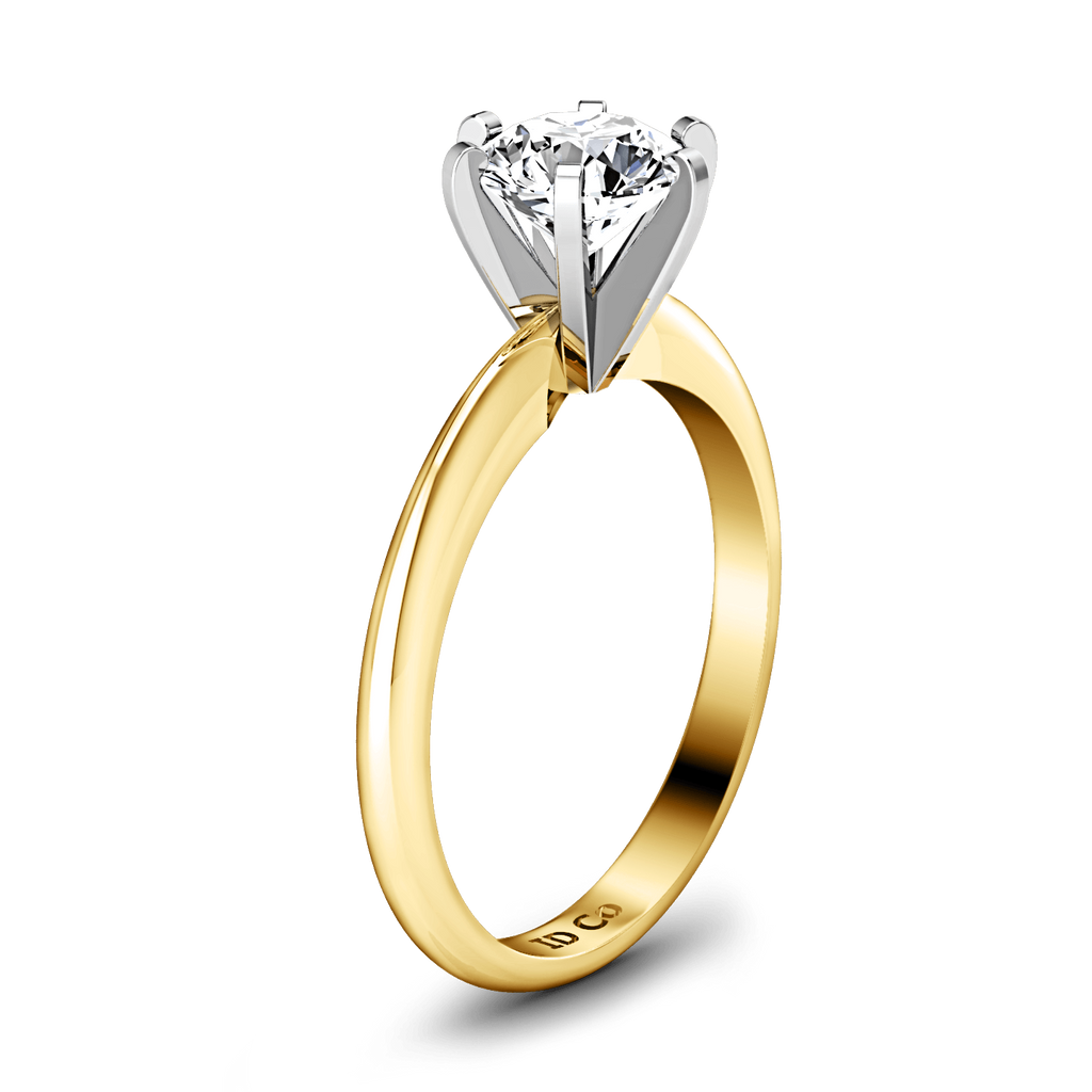 Solitaire Diamond Engagement Ring Classic 6 Prong 14K Yellow Gold engagement rings imaginediamonds 