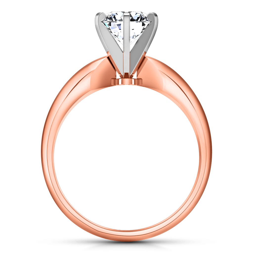 Solitaire Diamond Engagement Ring Wide Classic 6 Prong 14K Rose Gold engagement rings imaginediamonds 