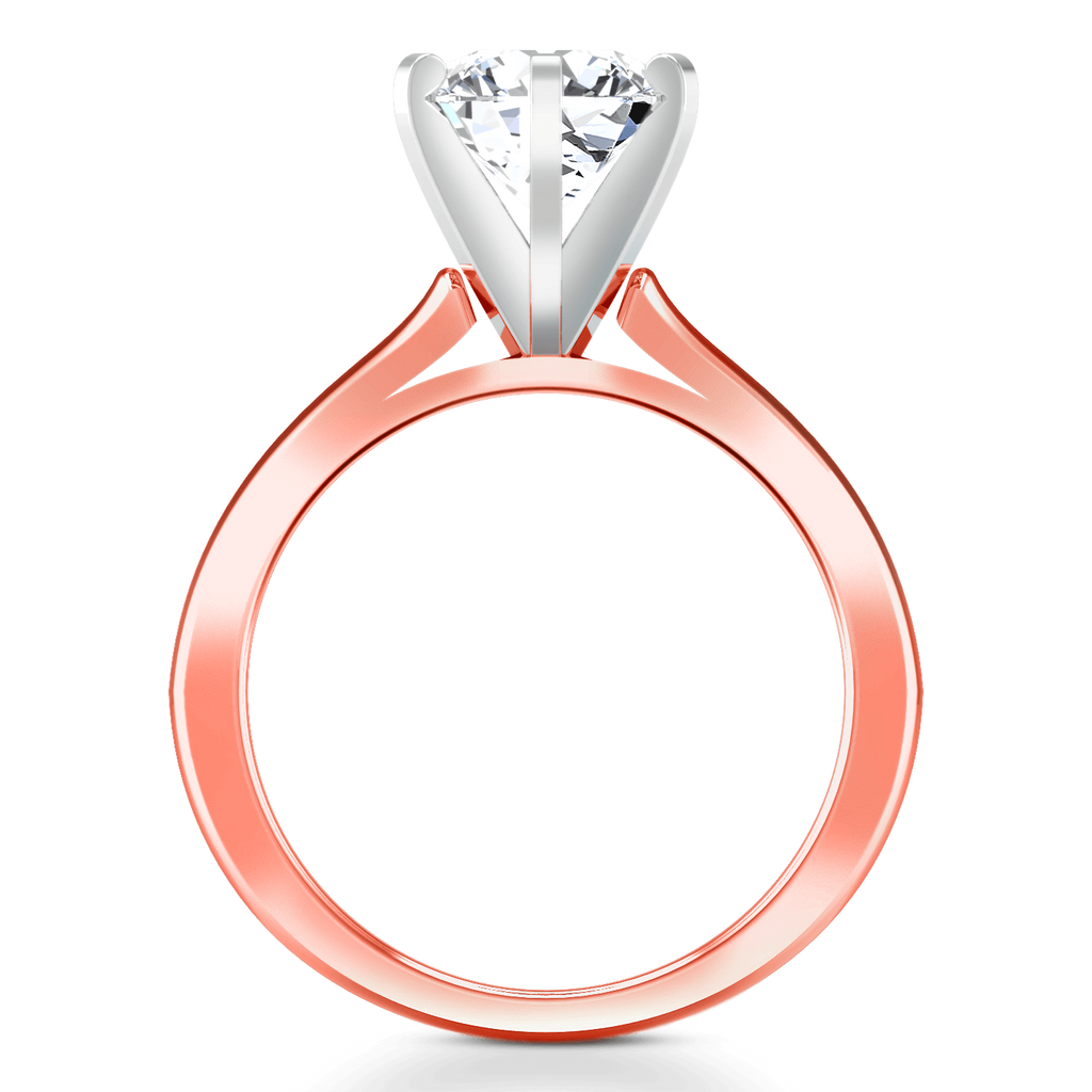 Solitaire Diamond Engagement Ring Petite Cathedral 14K Rose Gold engagement rings imaginediamonds 