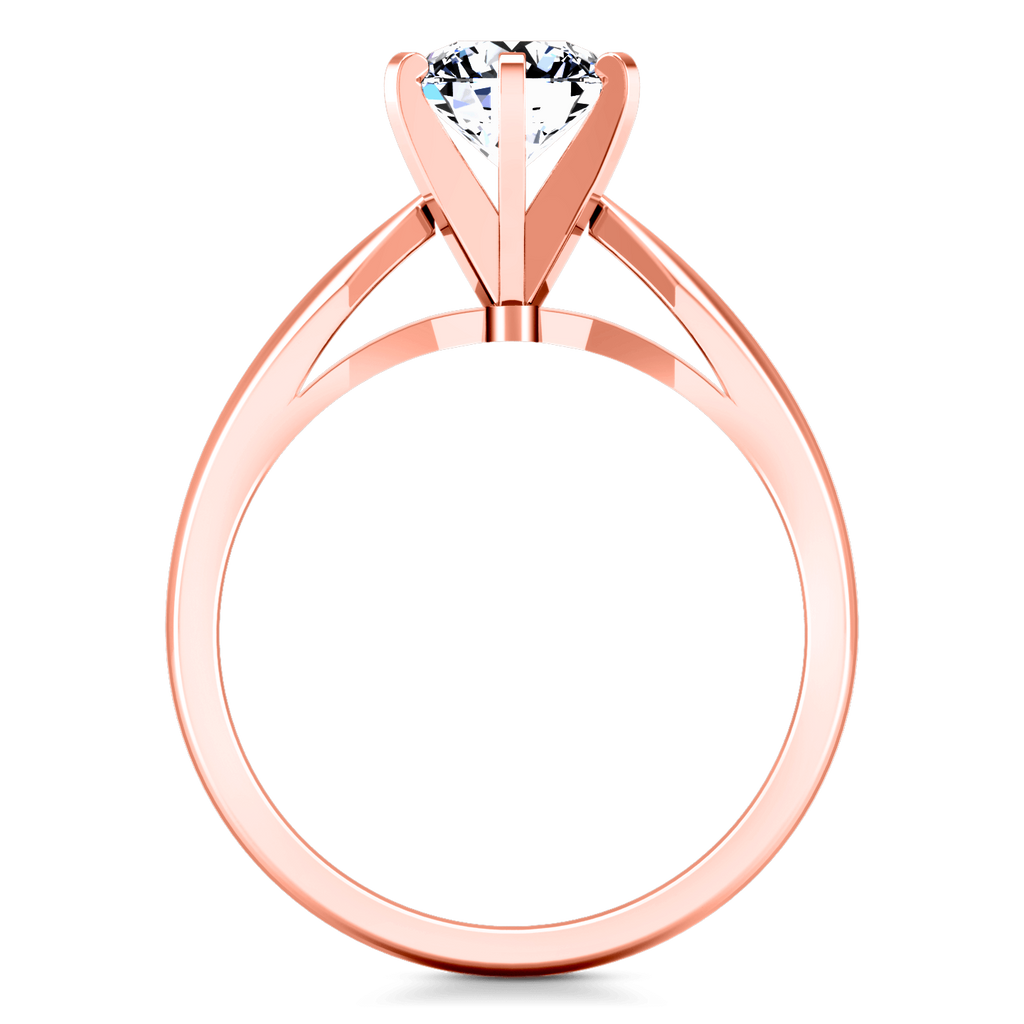 Solitaire Diamond Engagement Ring Wide Tappered 14K Rose Gold engagement rings imaginediamonds 