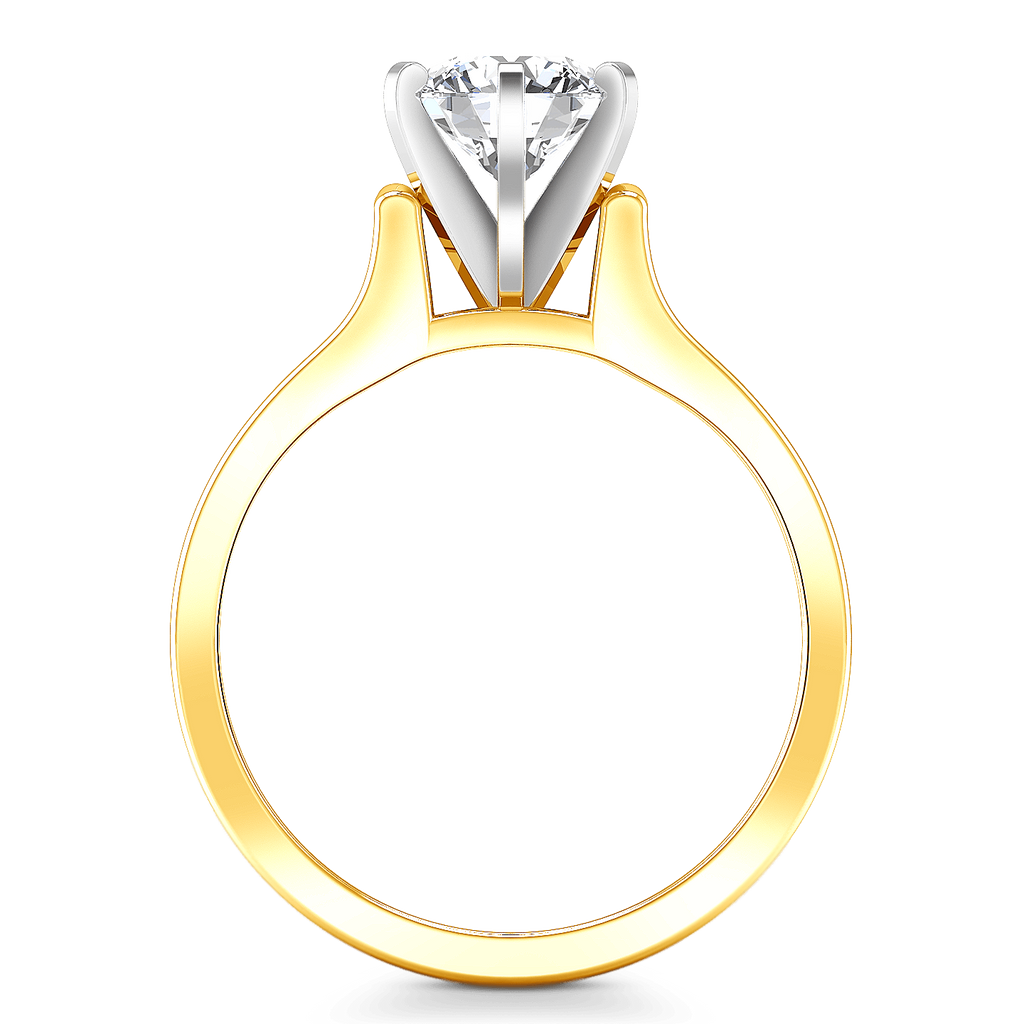 Solitaire Diamond Engagement Ring Modern 14K Yellow Gold engagement rings imaginediamonds 