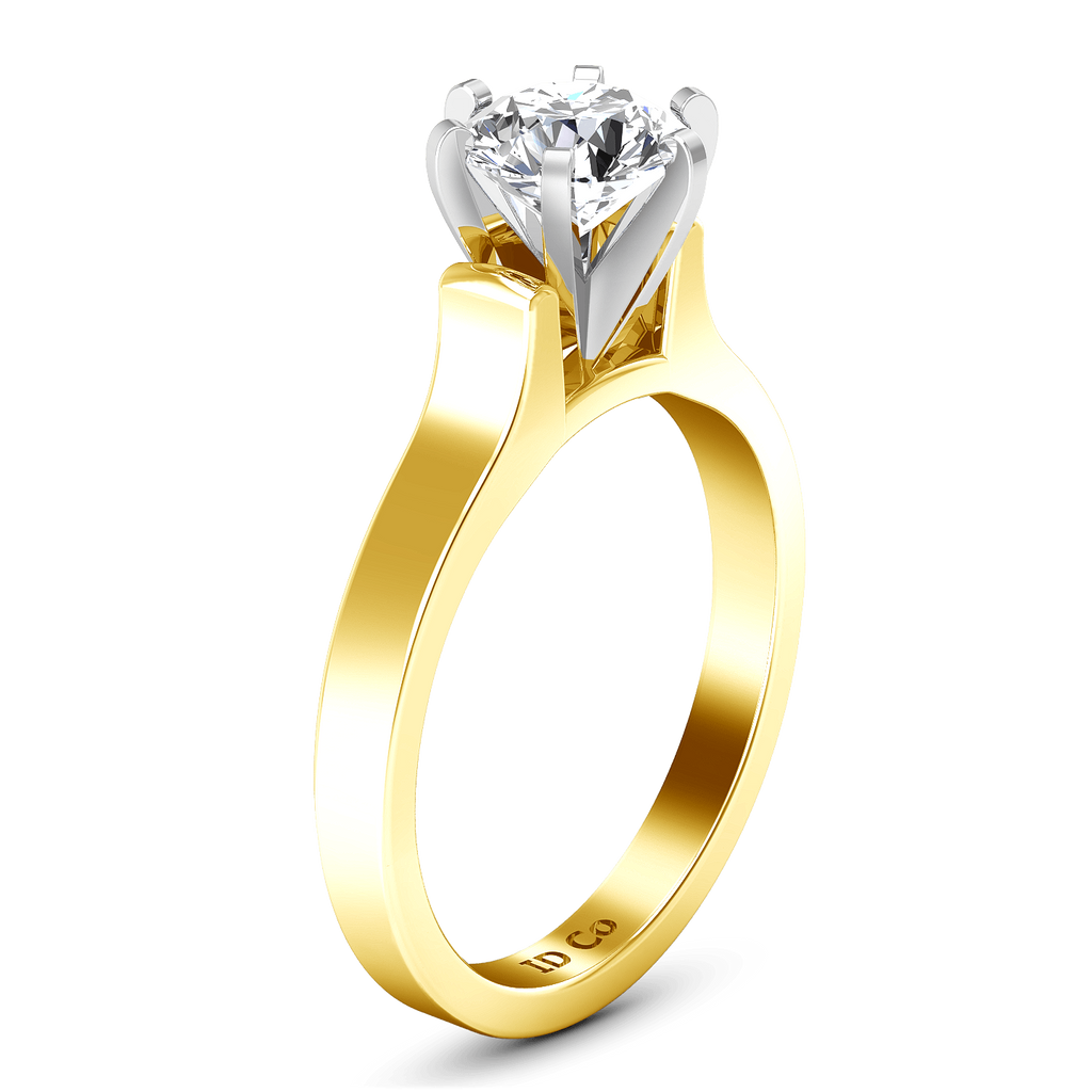 Solitaire Diamond Engagement Ring Modern 14K Yellow Gold engagement rings imaginediamonds 