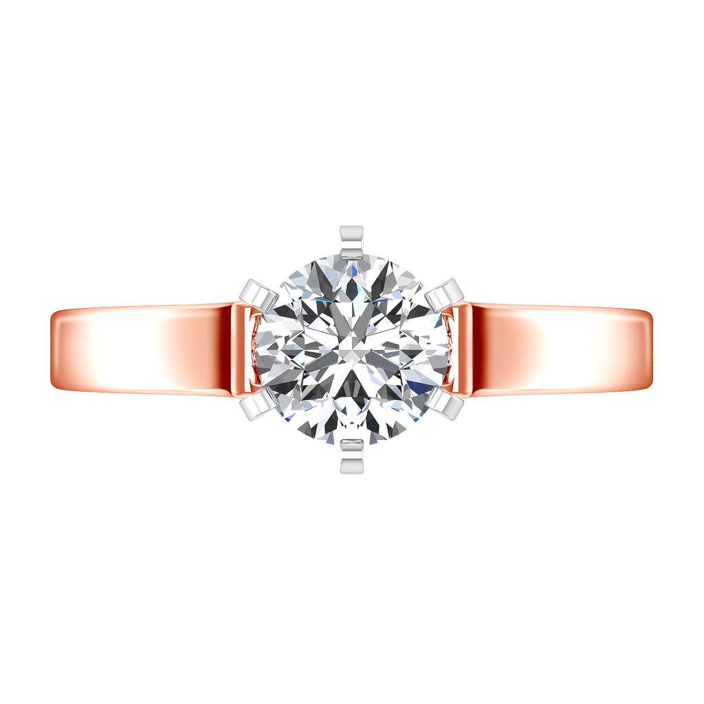 Solitaire Diamond Engagement Ring Modern 14K Rose Gold engagement rings imaginediamonds 