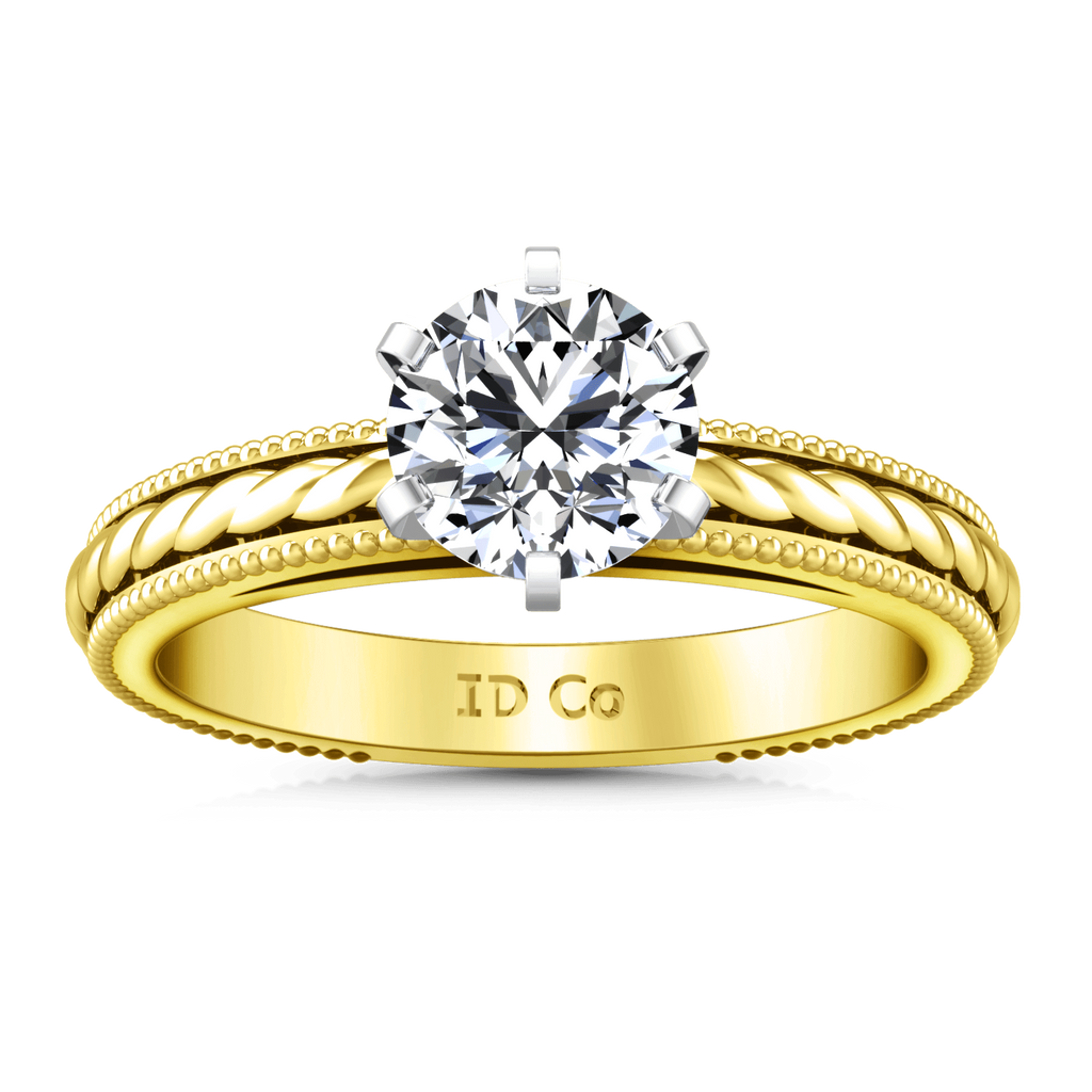 Solitaire Diamond Engagement Ring Janet 14K Yellow Gold engagement rings imaginediamonds 