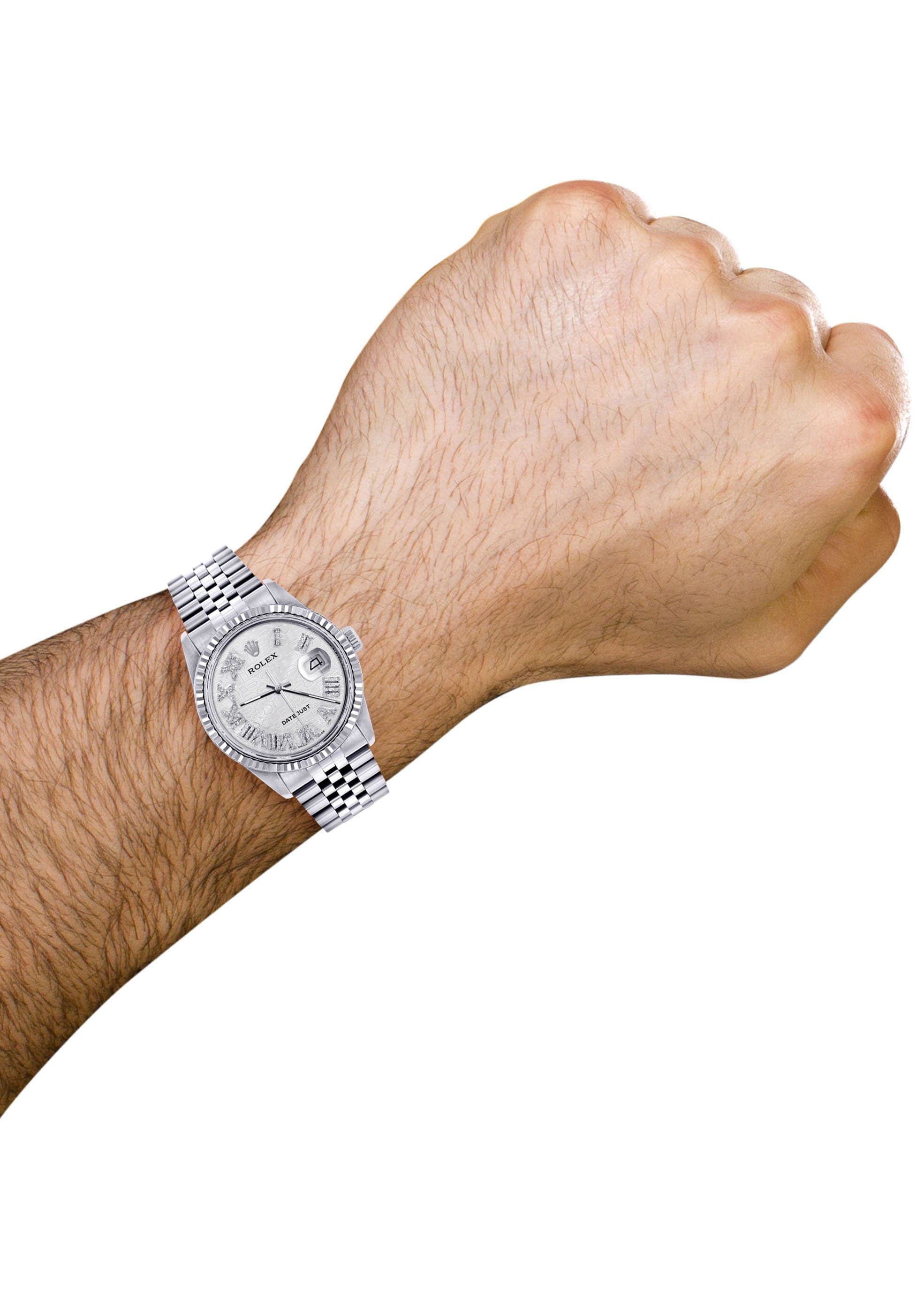 Mens Rolex Datejust Watch 16200 | Fluted Bezel | 36Mm | White Textured