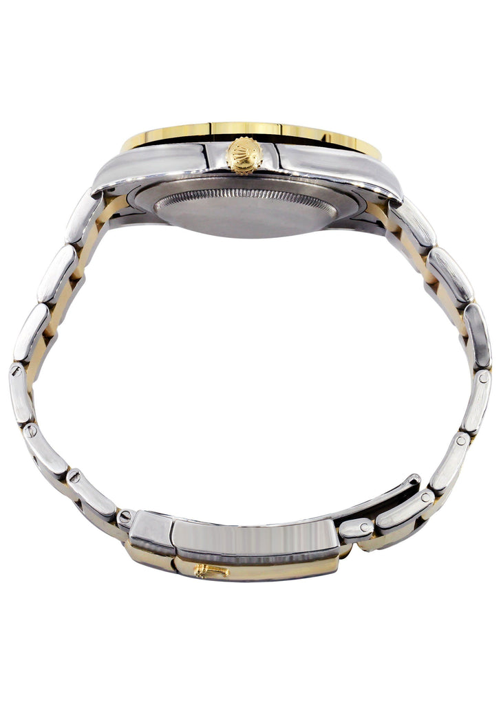 Rolex Datejust II Watch | 41 MM | 18K Yellow Gold & Stainless Steel | Custom Chocolate Roman Dial | Oyster Band CUSTOM ROLEX FrostNYC 