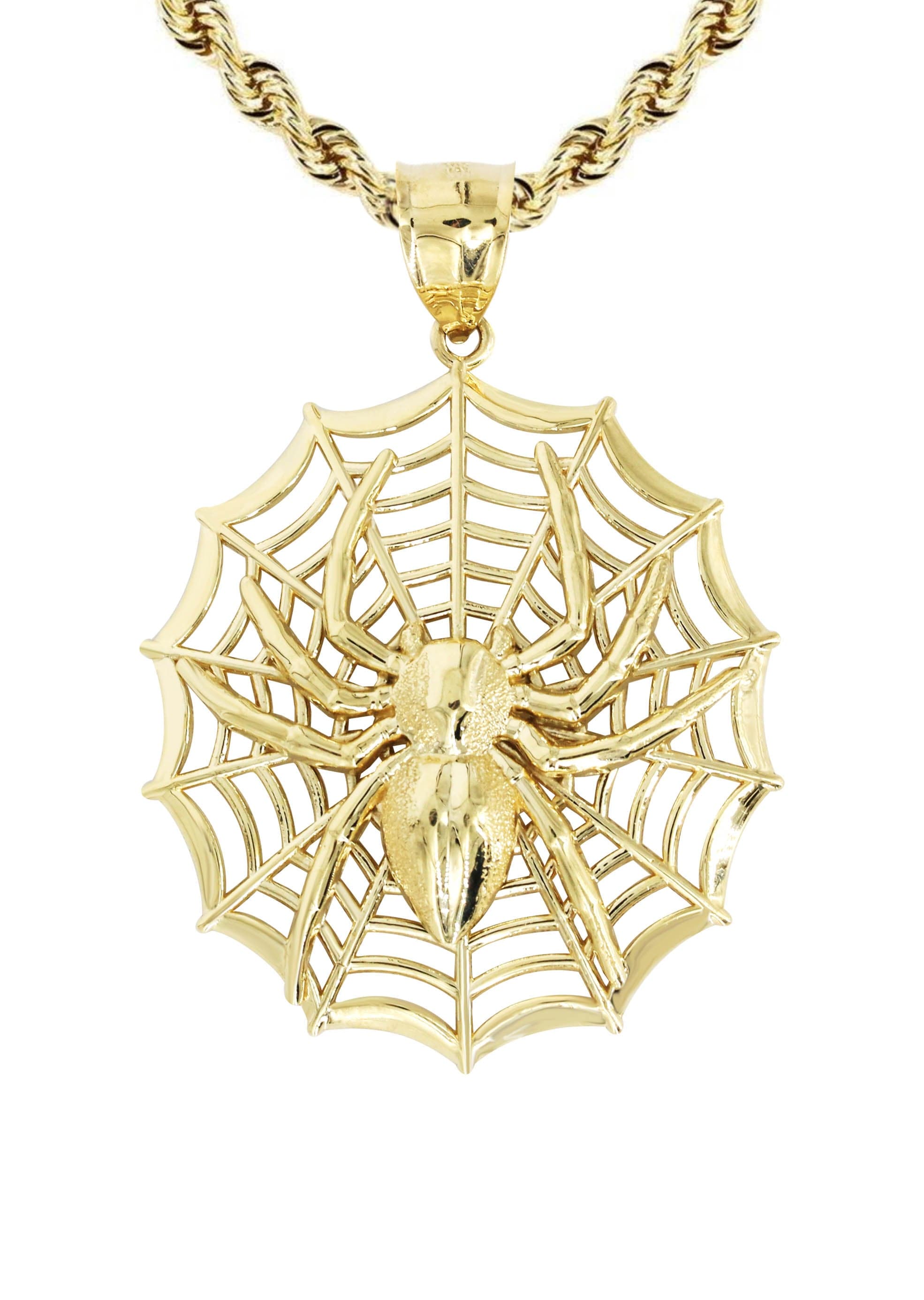 スパイダー 蜘蛛 チャーム K10(金) ゴールド 10K Yellow Gold Spider Necklace | Appx. 22 Grams