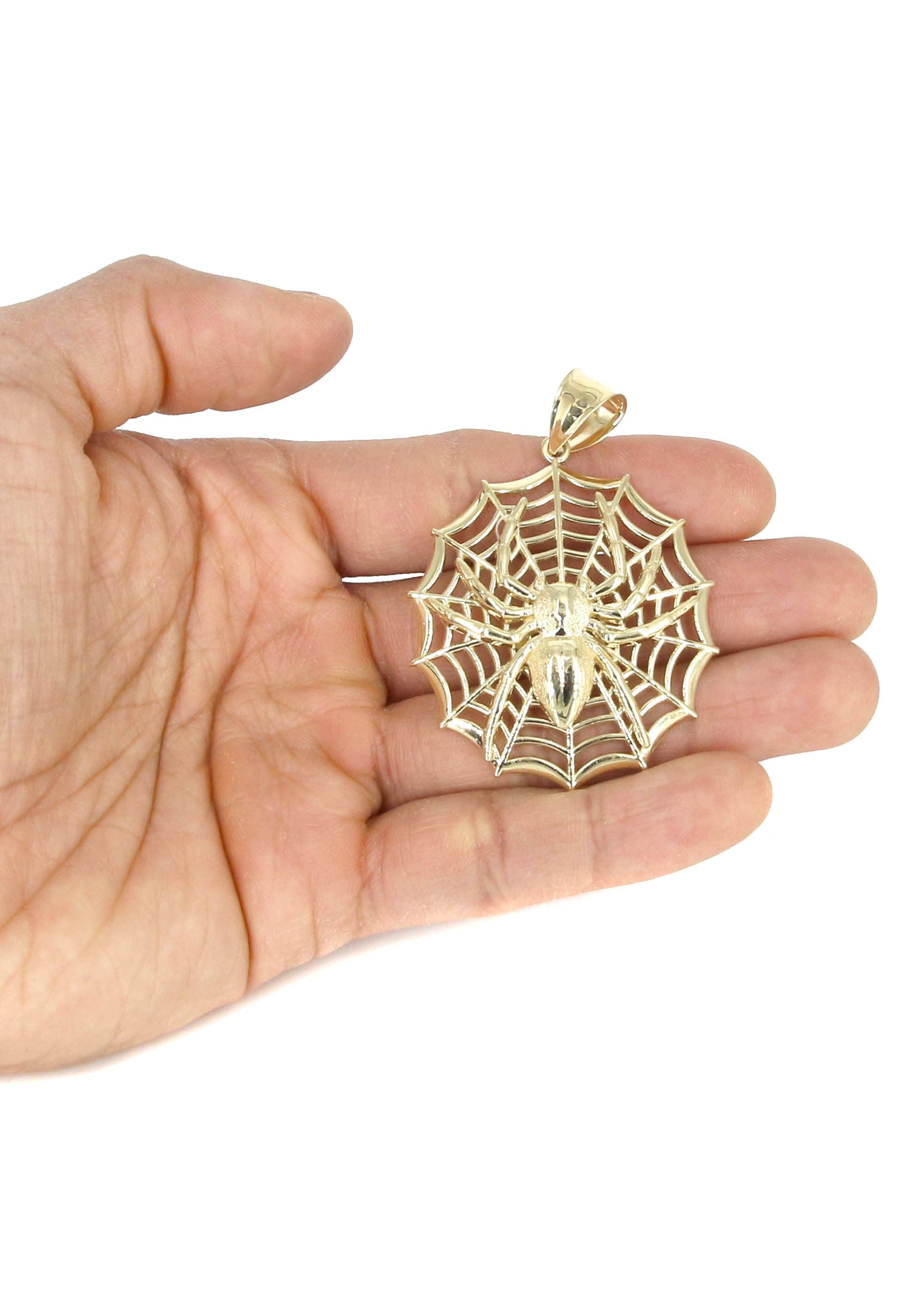 スパイダー 蜘蛛 チャーム K10(金) ゴールド 10K Yellow Gold Spider Necklace | Appx. 22 Grams