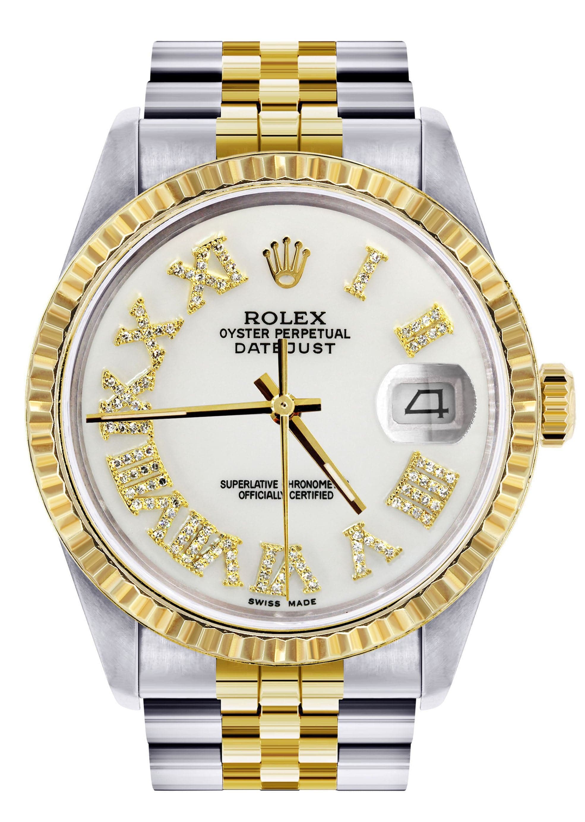 Mens Rolex Datejust Watch 16233 Two Tone | 36Mm | White Roman Dial | J