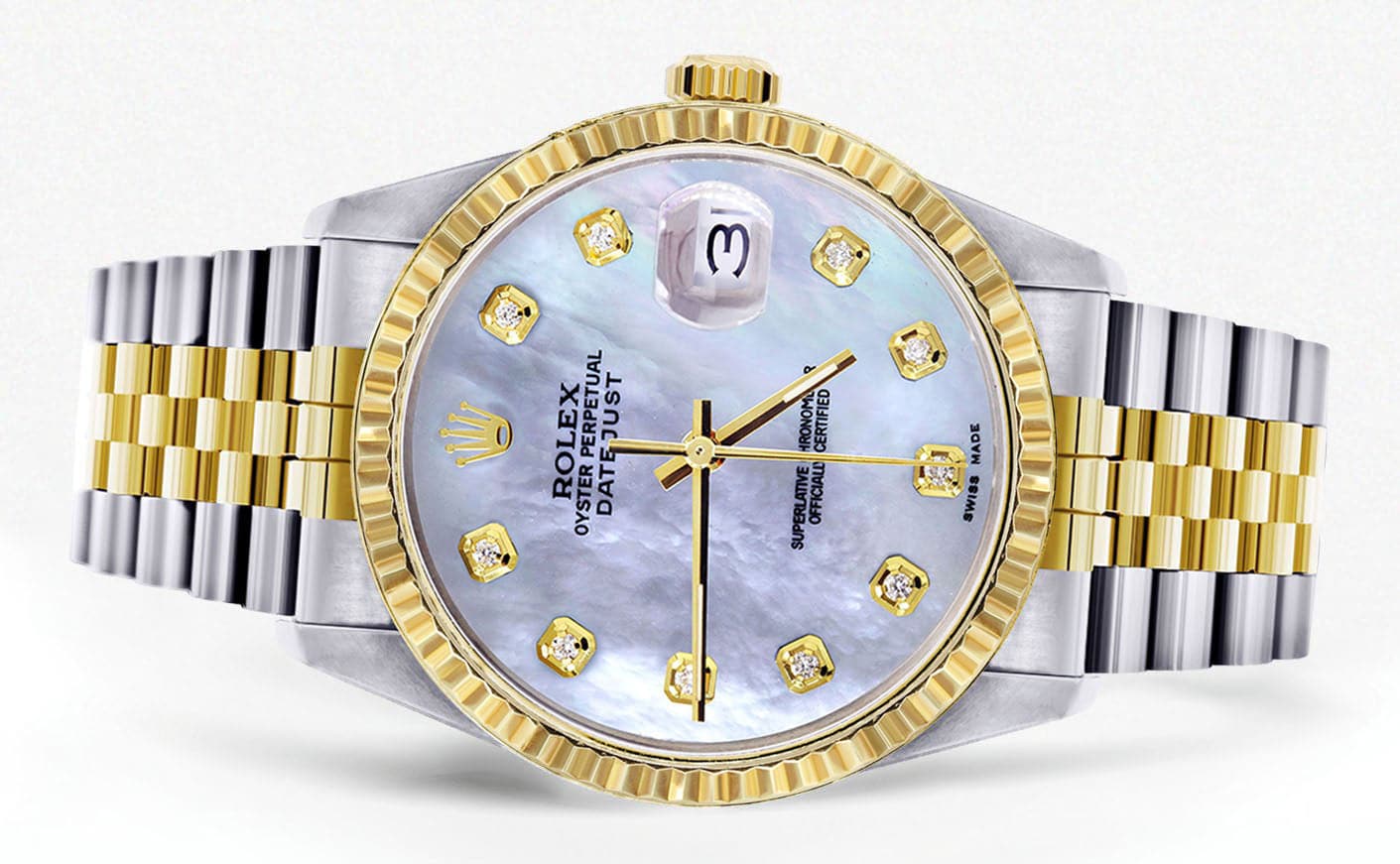 Mens Rolex Datejust Watch 16233 Two Tone | 36Mm | Mother of Pearl Dial