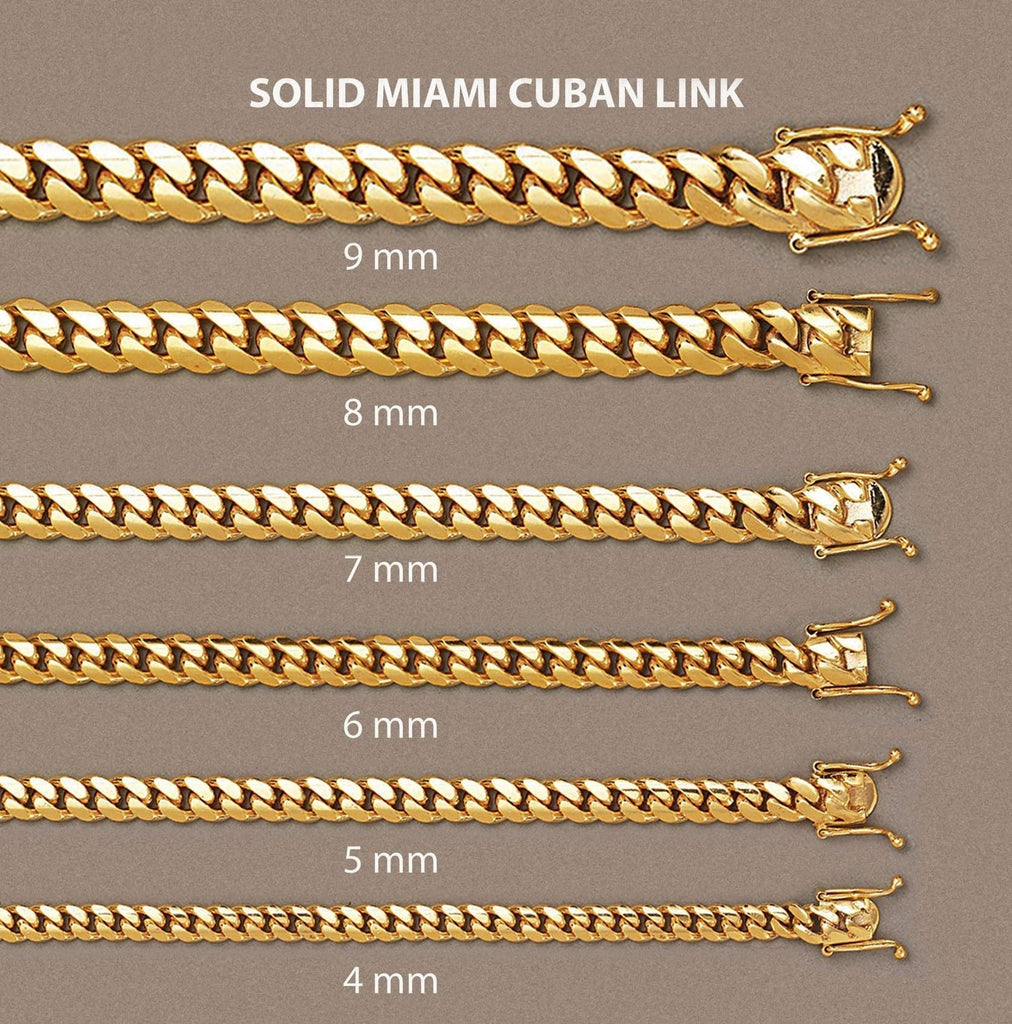 Mens Chain - Solid Miami Cuban Link 10K Gold MEN'S CHAINS MANUFACTURER 1 