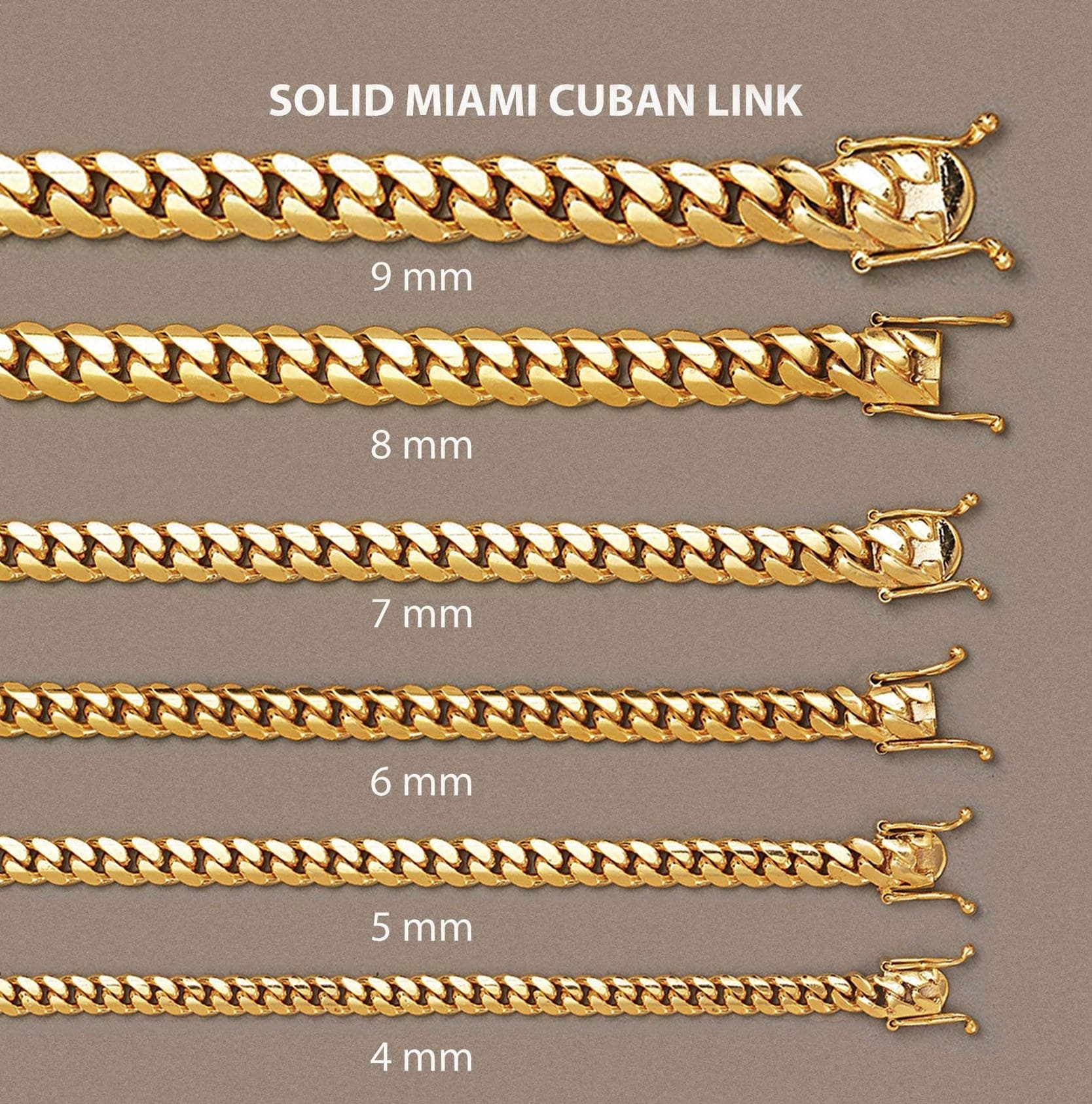 Solid Gold Miami Cuban Link Chain FrostNYC