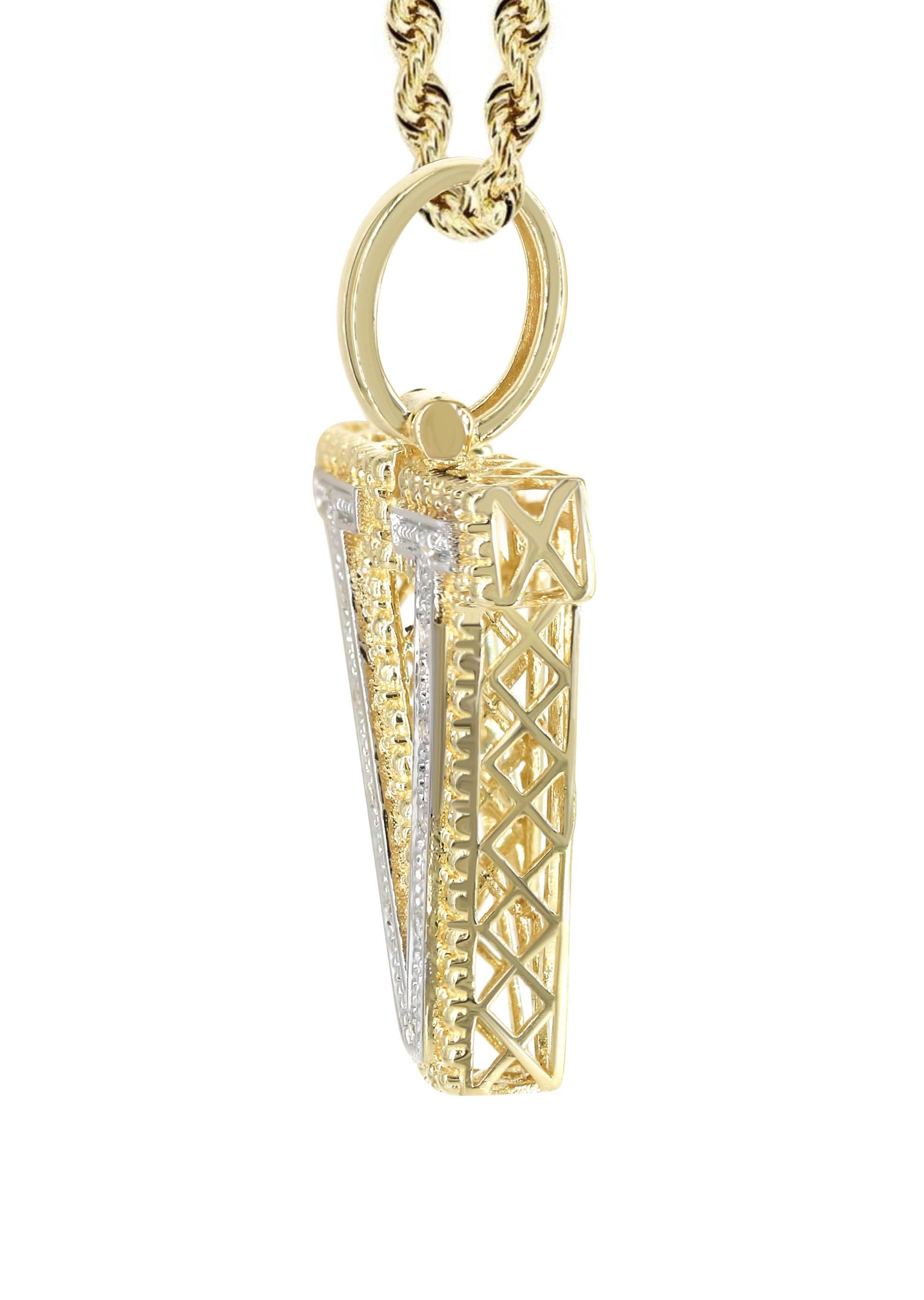 Diamond 10K Yellow Gold Letter 
