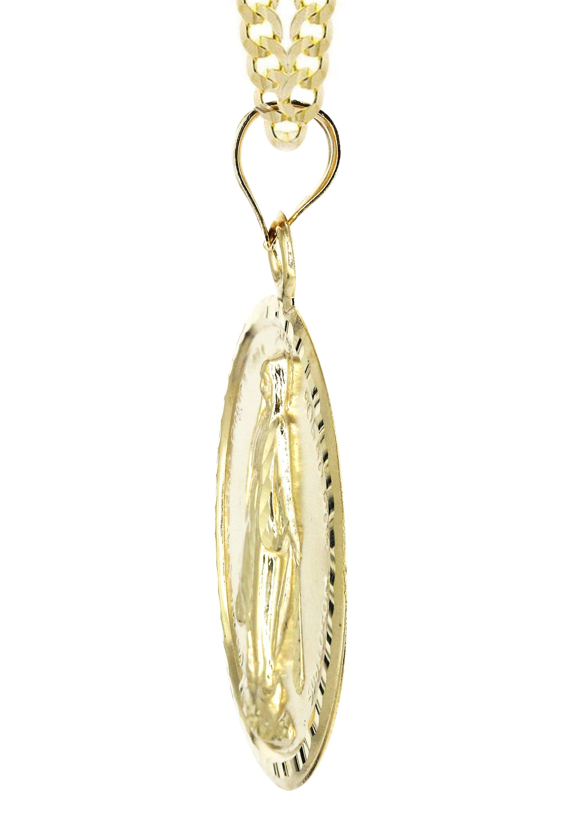 10K Yellow Gold Virgin Mary Necklace | Appx. 14.4 Grams