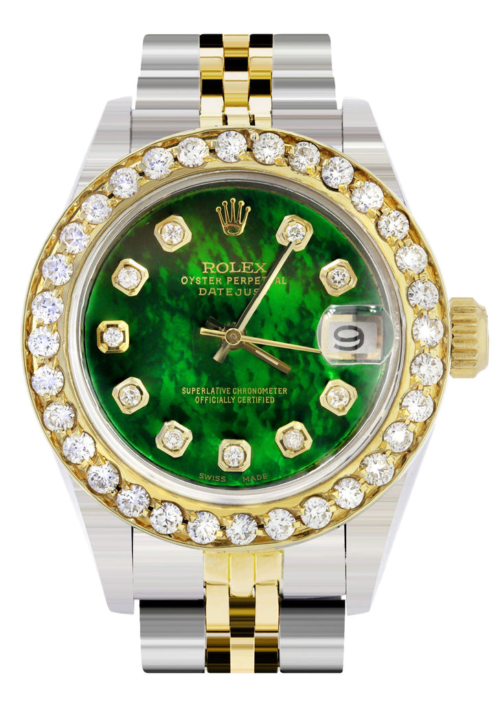 Jam Tangan Wanita Rolex Berlian Emas Bezel Karat 26Mm