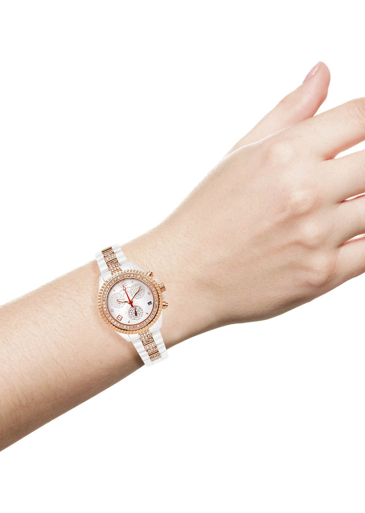 Womens Rose Gold Tone Diamond Watch | Appx 3 Carats WOMENS WATCH FROST NYC 