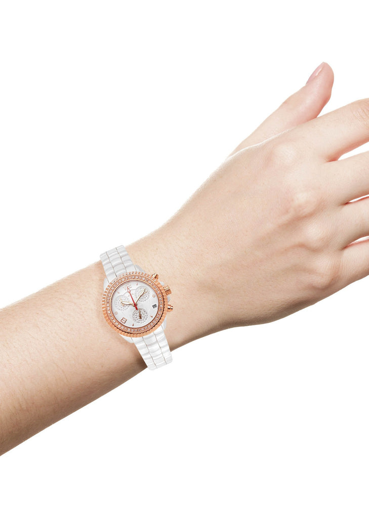 Womens Rose Gold Tone Diamond Watch | Appx 1.28 Carats WOMENS WATCH FROST NYC 