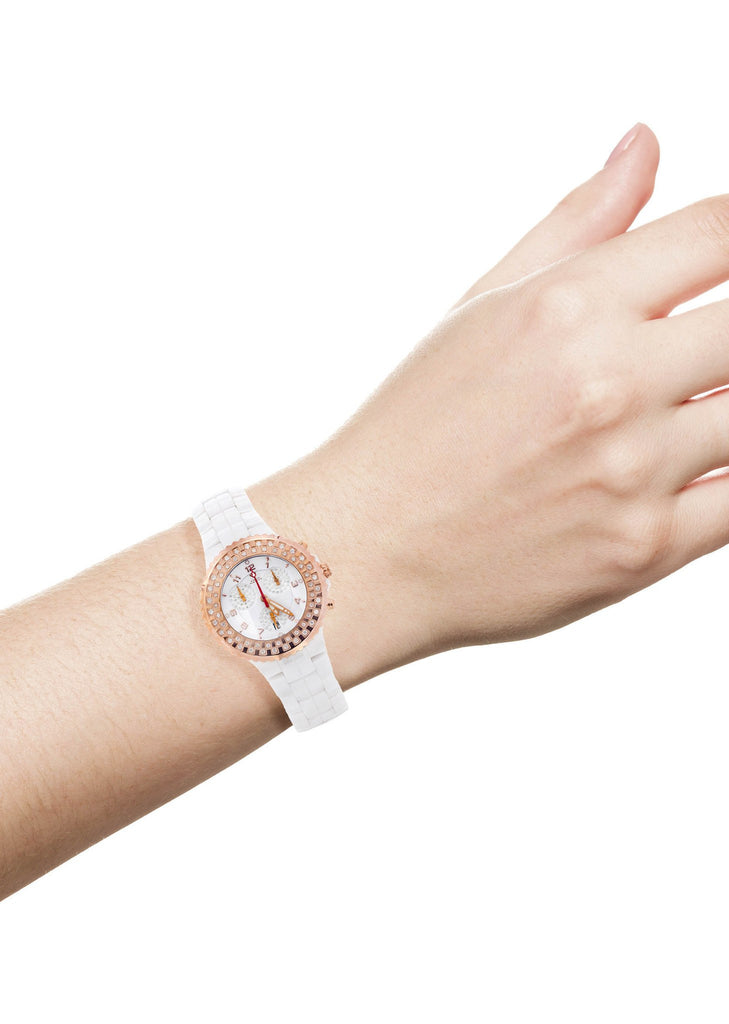 Womens Rose Gold Tone Diamond Watch | Appx 1.1 Carats WOMENS WATCH FROST NYC 