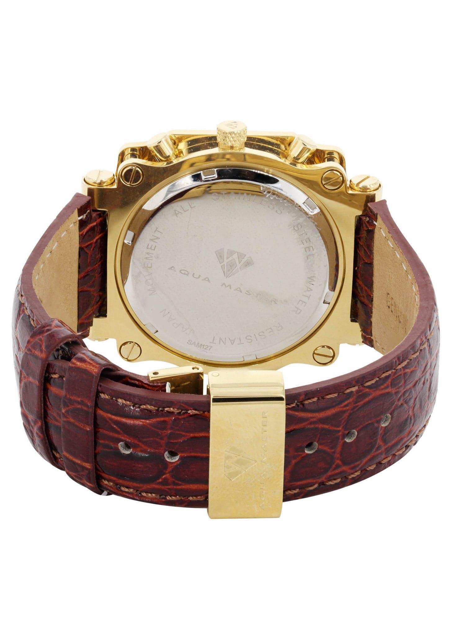 Gold Diamond-Accented Watch unisex resizable links Buy DIAMOND & CO LONDON Closeout Diamond Accent Quartz  main image 3