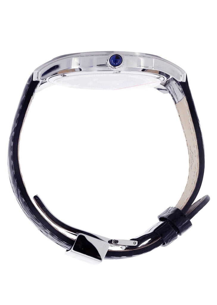 Mens White Gold Tone Diamond Watch | Appx. 1.71 Carats MENS GOLD WATCH FROST NYC 