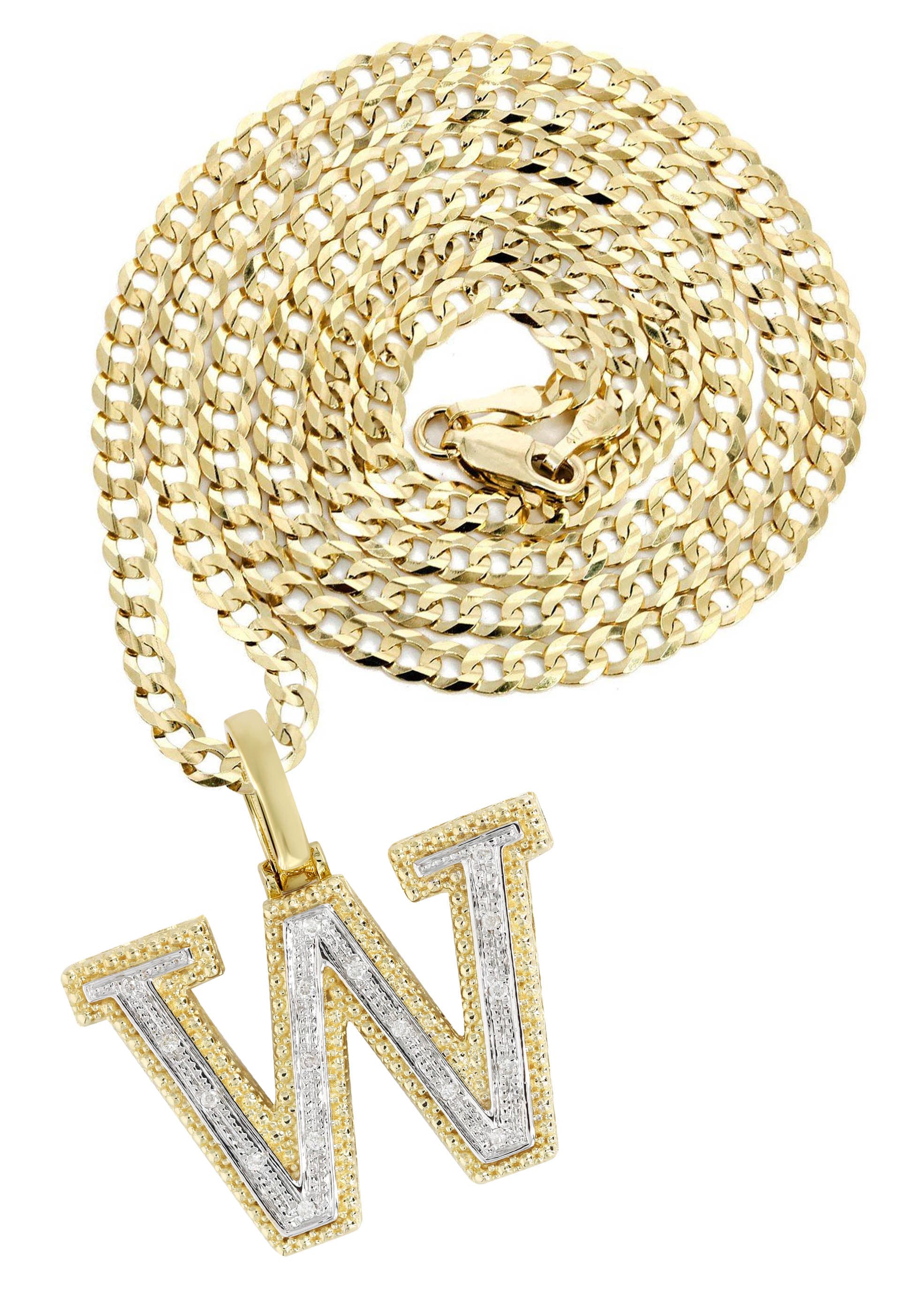 Diamond 10K Yellow Gold Letter 