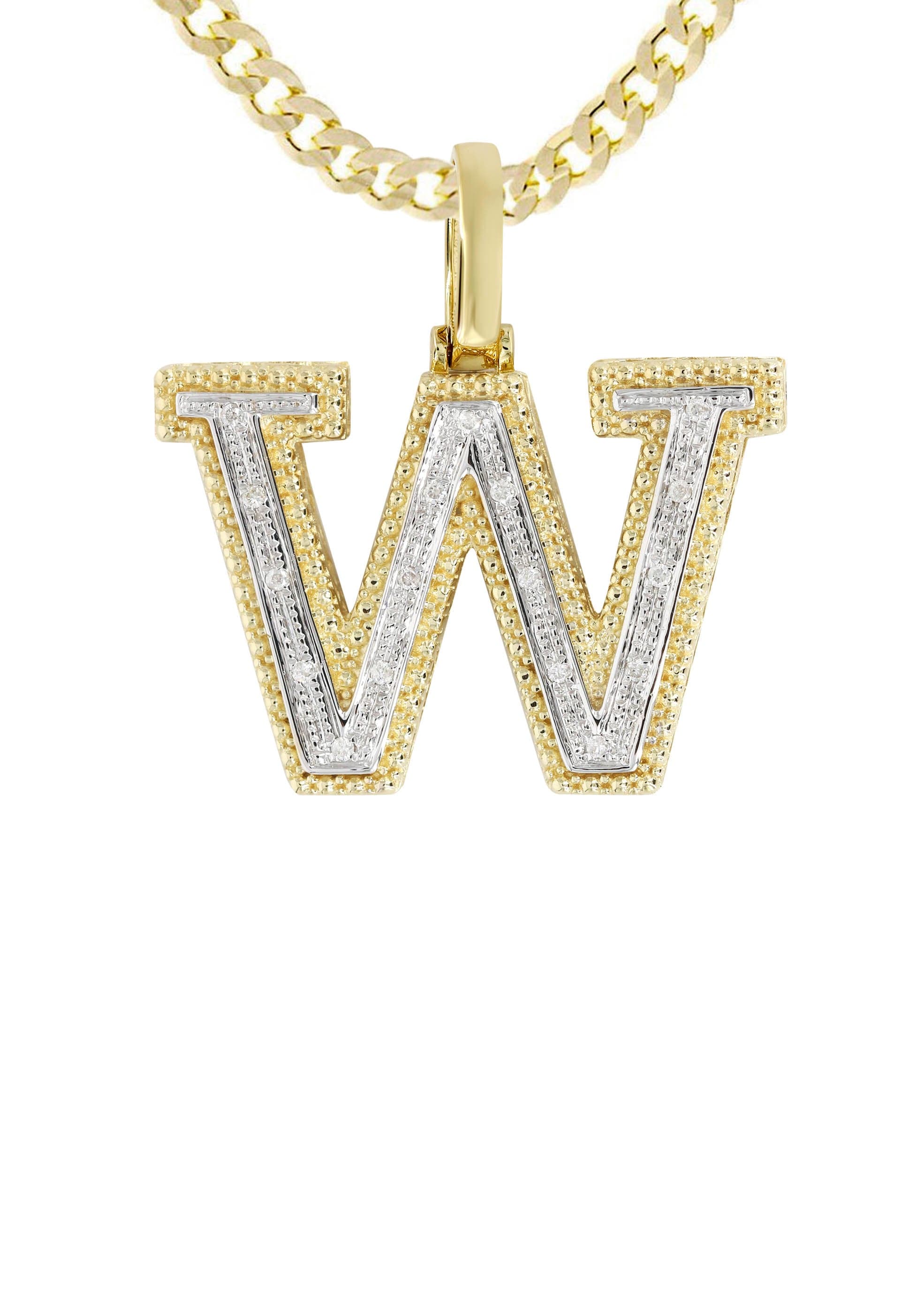 Diamond 10K Yellow Gold Letter 