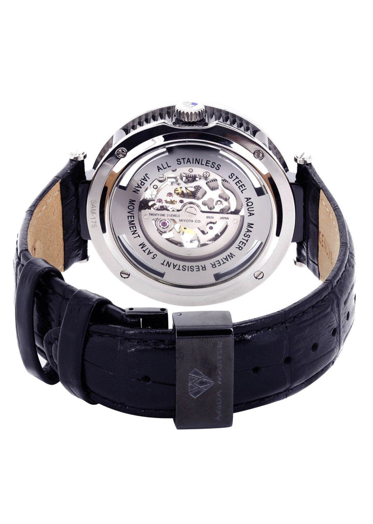 Mens White Gold Tone Diamond Watch | Appx. 1.26 Carats MENS GOLD WATCH FROST NYC 