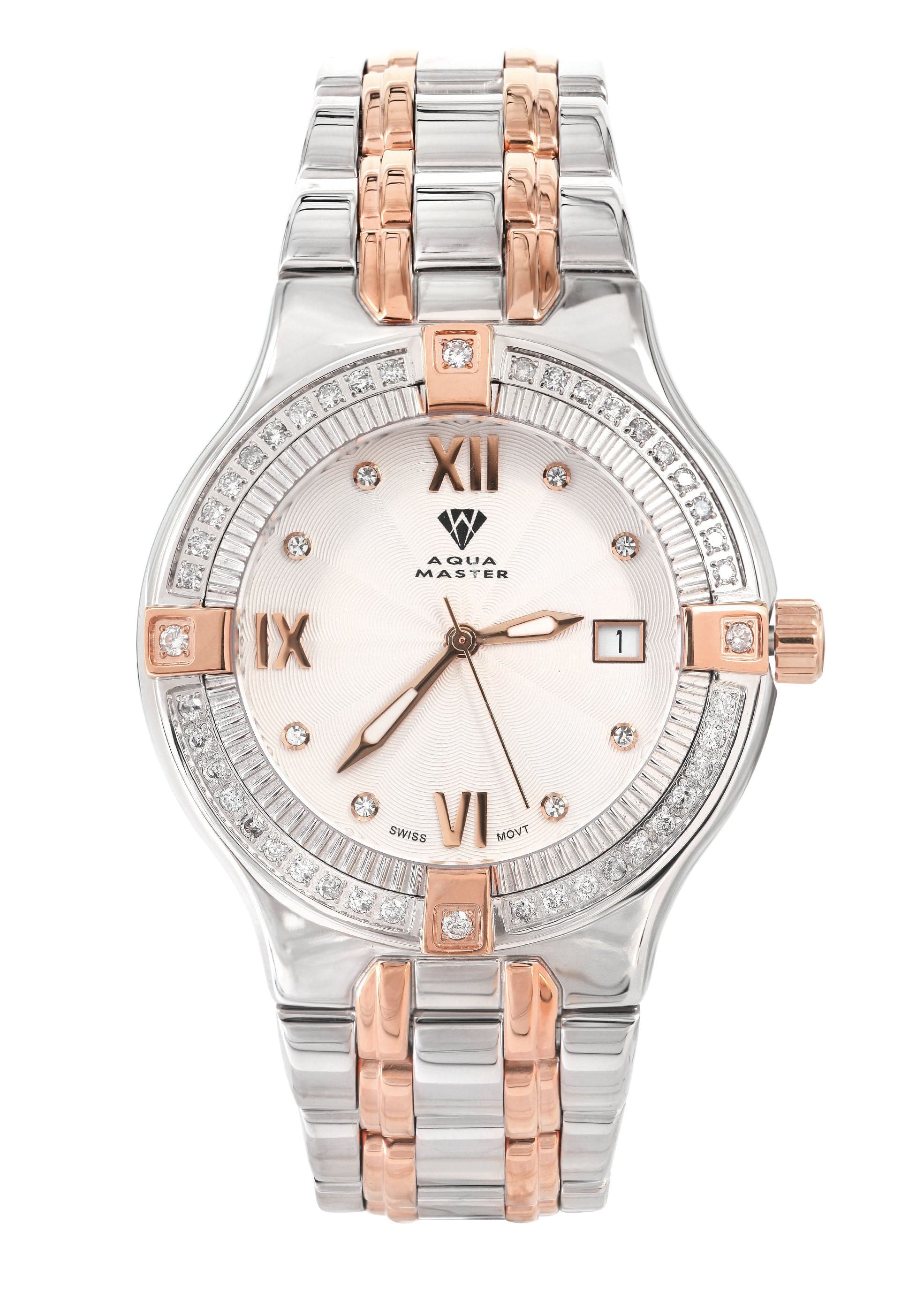 Mens Two Tone Rose Diamond Watch | Appx. 1.04 Carats display picture 1