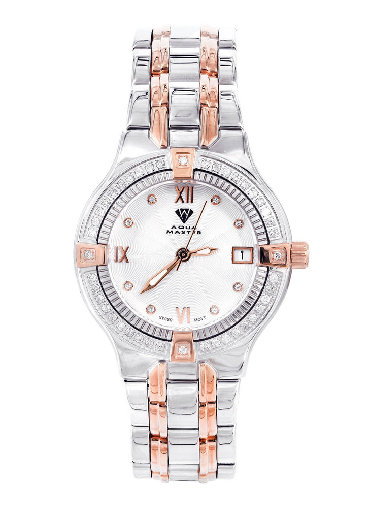 Womens Rose Gold Tone Diamond Watch | Appx 0.64 Carats WOMENS WATCH FROST NYC 