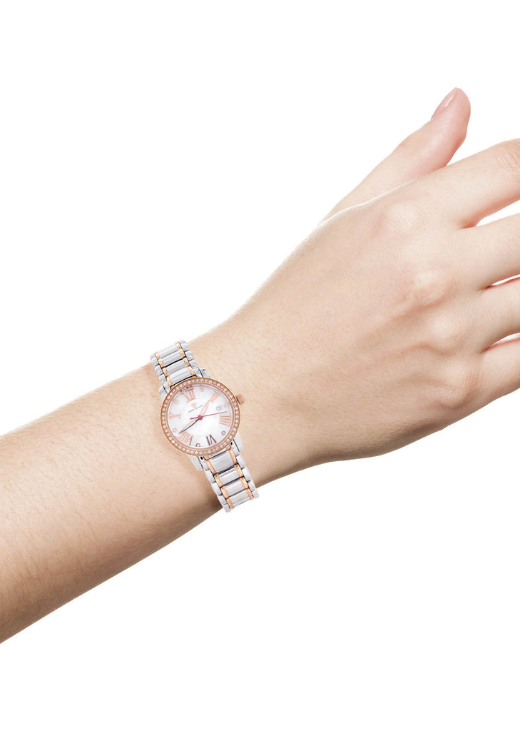 Womens Rose Gold Tone Diamond Watch | Appx 0.54 Carats WOMENS WATCH FROST NYC 